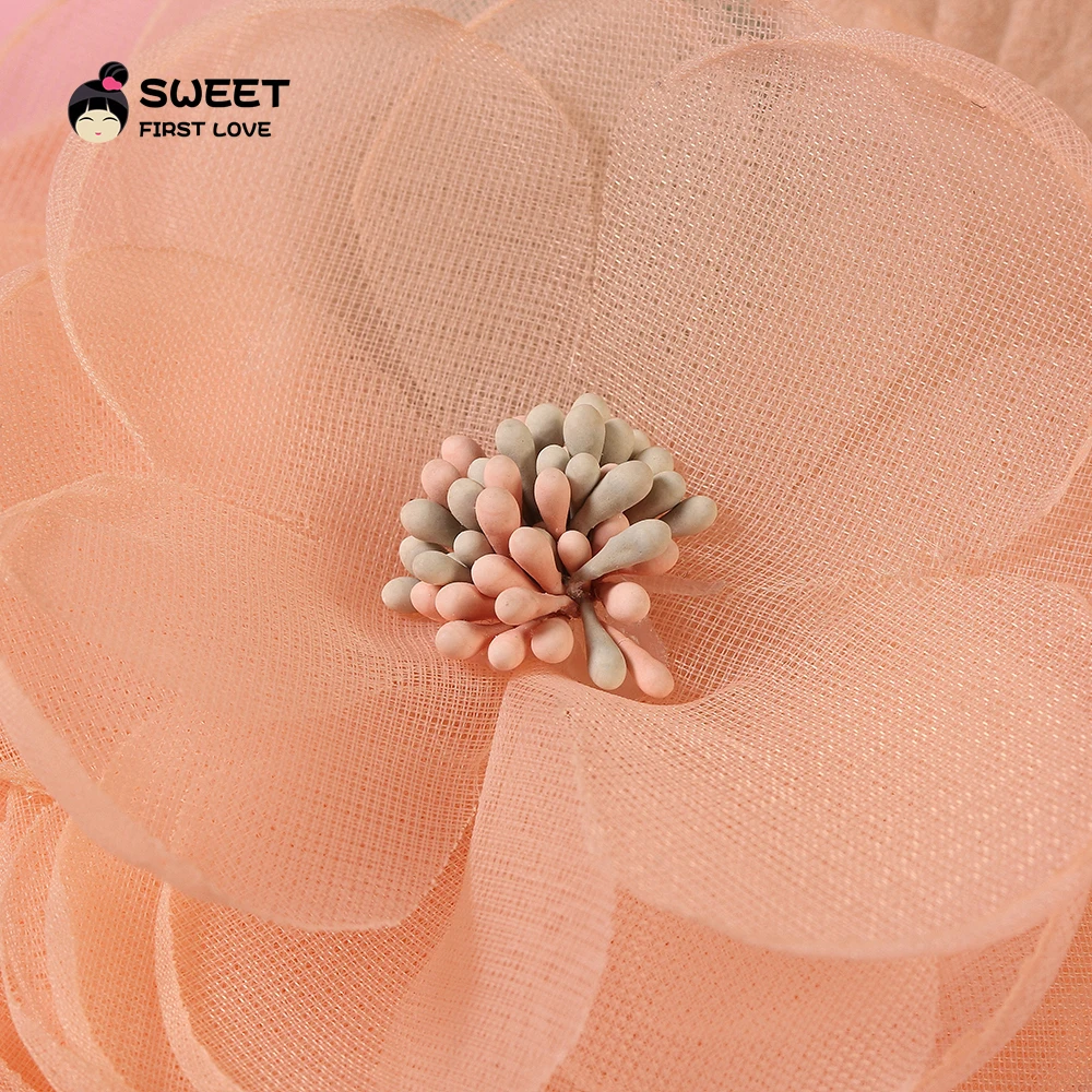 4pcs Chiffon Flower Headwraps Girls Nylon Headbands kids Hair Accessories Soft Elastic Newborn Hair Bands Turban Christmas Gifts