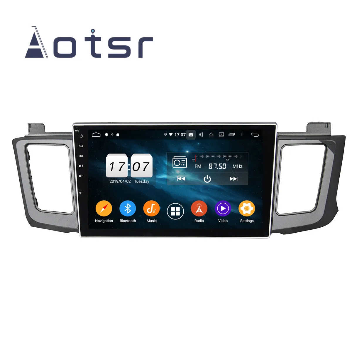 Top Android 9 4+64G DSP IPS Car Player GPS Navigation For TOYOTA  RAV4  2012-2015  Head Unit Multimedia Player Tape Recorder 1