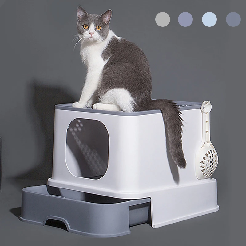 Контейнер для кошачьего туалета полностью закрытый туалет больших кошачьих