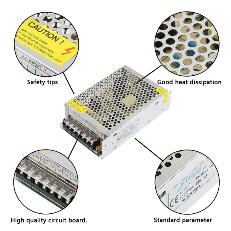 Горячая AC 110 V-220 V DC/DC 5V 12V 24V переключатель Питание Драйвер адаптер для Светодиодные ленты светильник