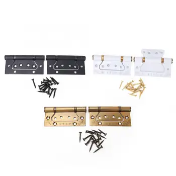 

4Pcs Door Hinges Silent Manganese Steel Home Furniture Hardware Accessories antique door hinges High Quality