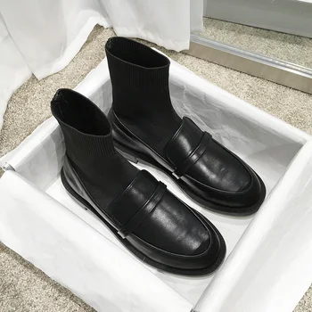 

Short boots women spring and autumn single boots 2020 new Martin boots mid-tube boots net red socks boots women boots