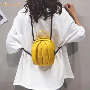 

Classic Texture Women Casual School Bags Creative Design Chic Pleated Beetle PU Leather Mini Travel Shoulder Backpack