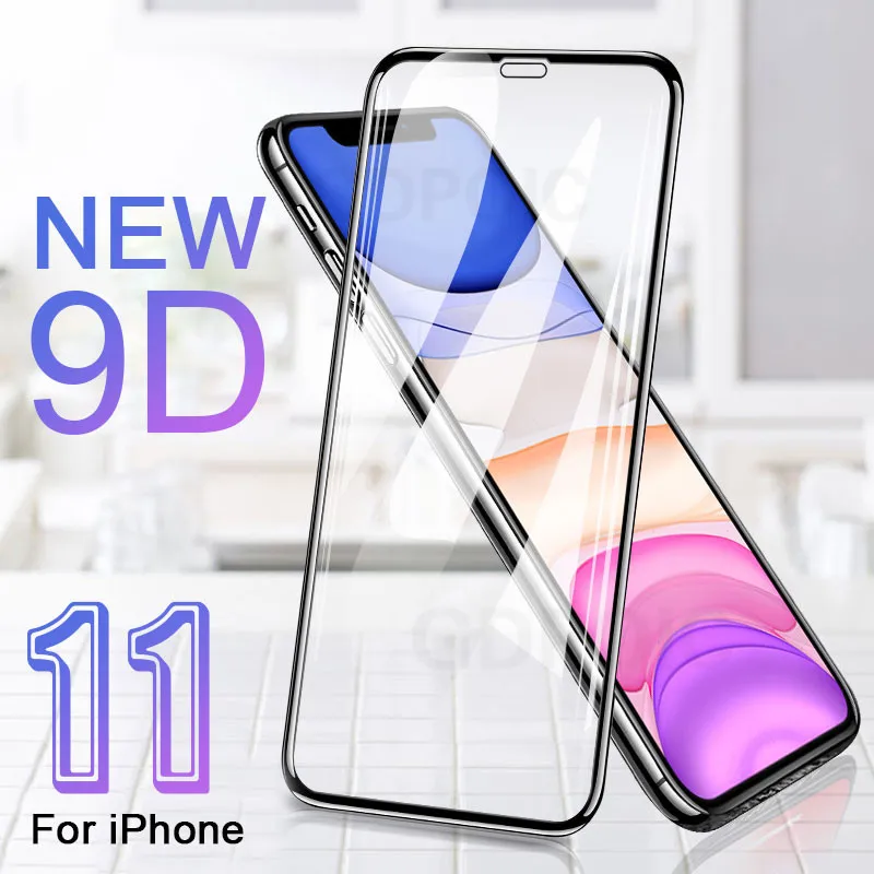 

9D Protective Tempered Glass On The For iPhone 6 6s 7 8 Plus X Screen Protector Film Soft Edge For iPhone 11 Pro XR XS MAX Glass