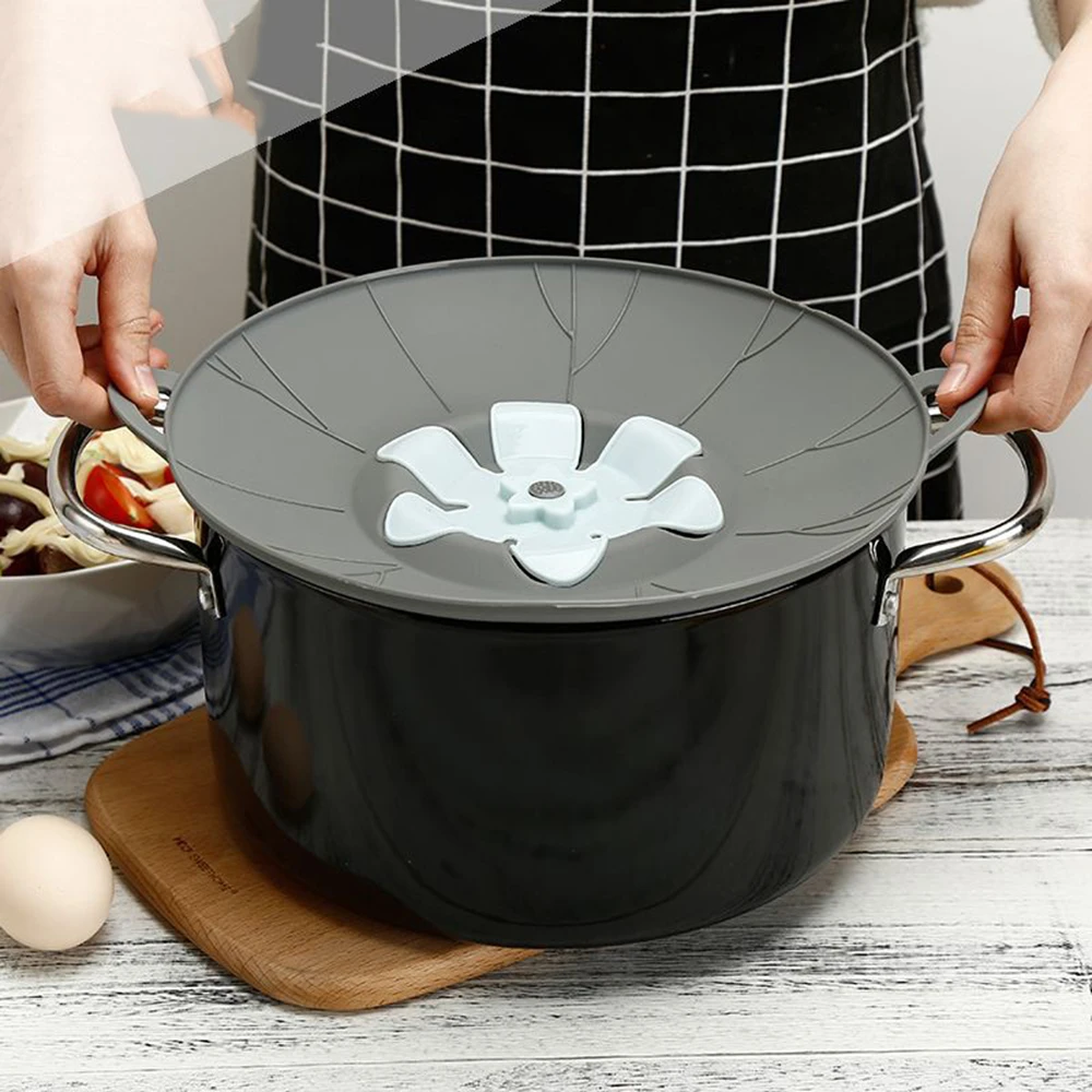

New Kitchen Gadgets Flower Silicone Lid Spill Stopper Pot Bowl Cover Anti-overflow Cooking Pot Lids Utensil For Cookware 2019