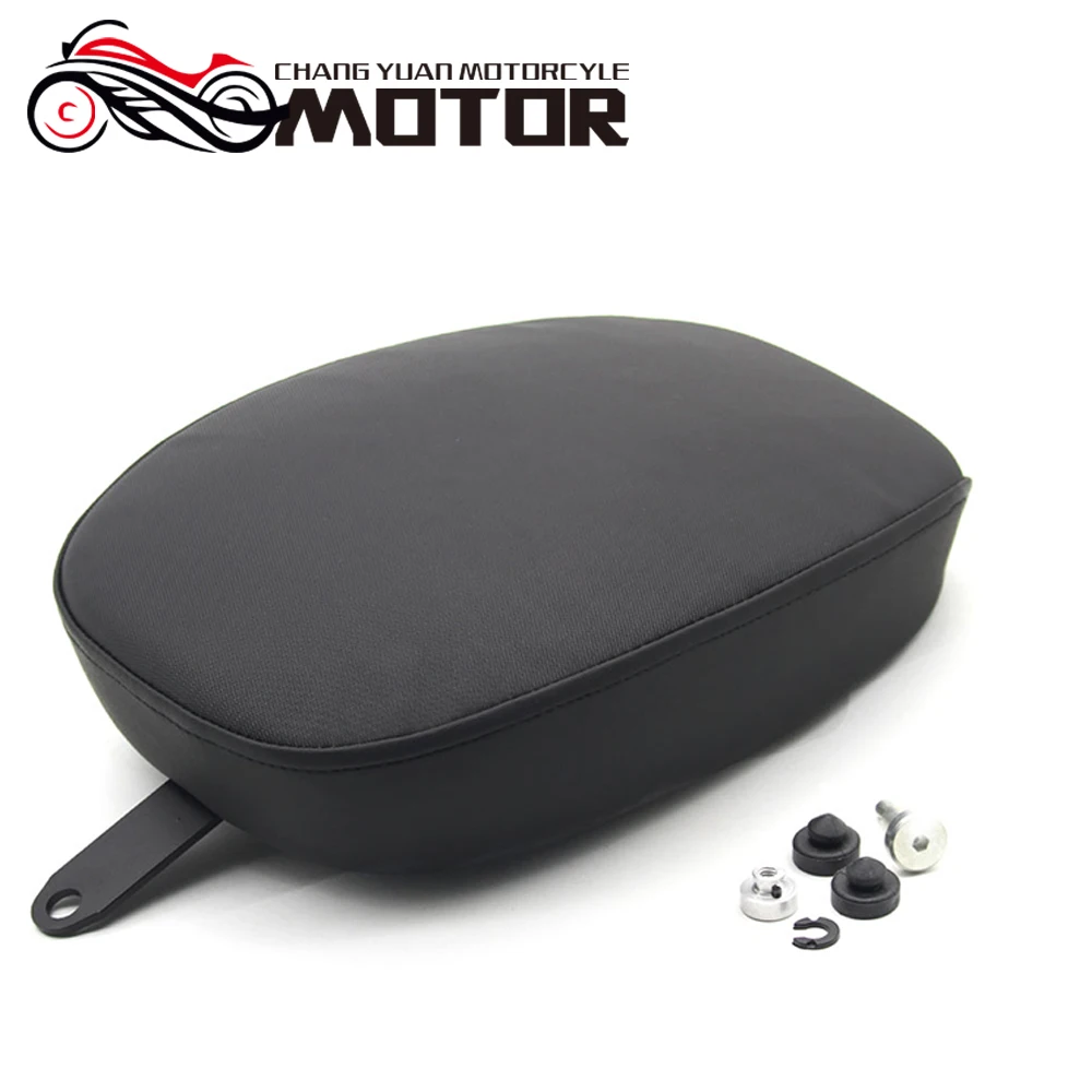 Negro de pasajeros del asiento trasero almohadilla de cuero пиллон для Harley Sportster XL 1200 883 72 48 2010