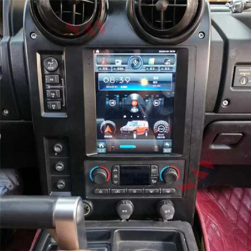 ADMLZQQ Android 10 car MP5 Player Stereo 2-DIN GPS Navigation für Angcore Hummer H2 Autoradio DSP Lenkradsteuerung Bluetooth Freisprecheinrichtung Spiegellink