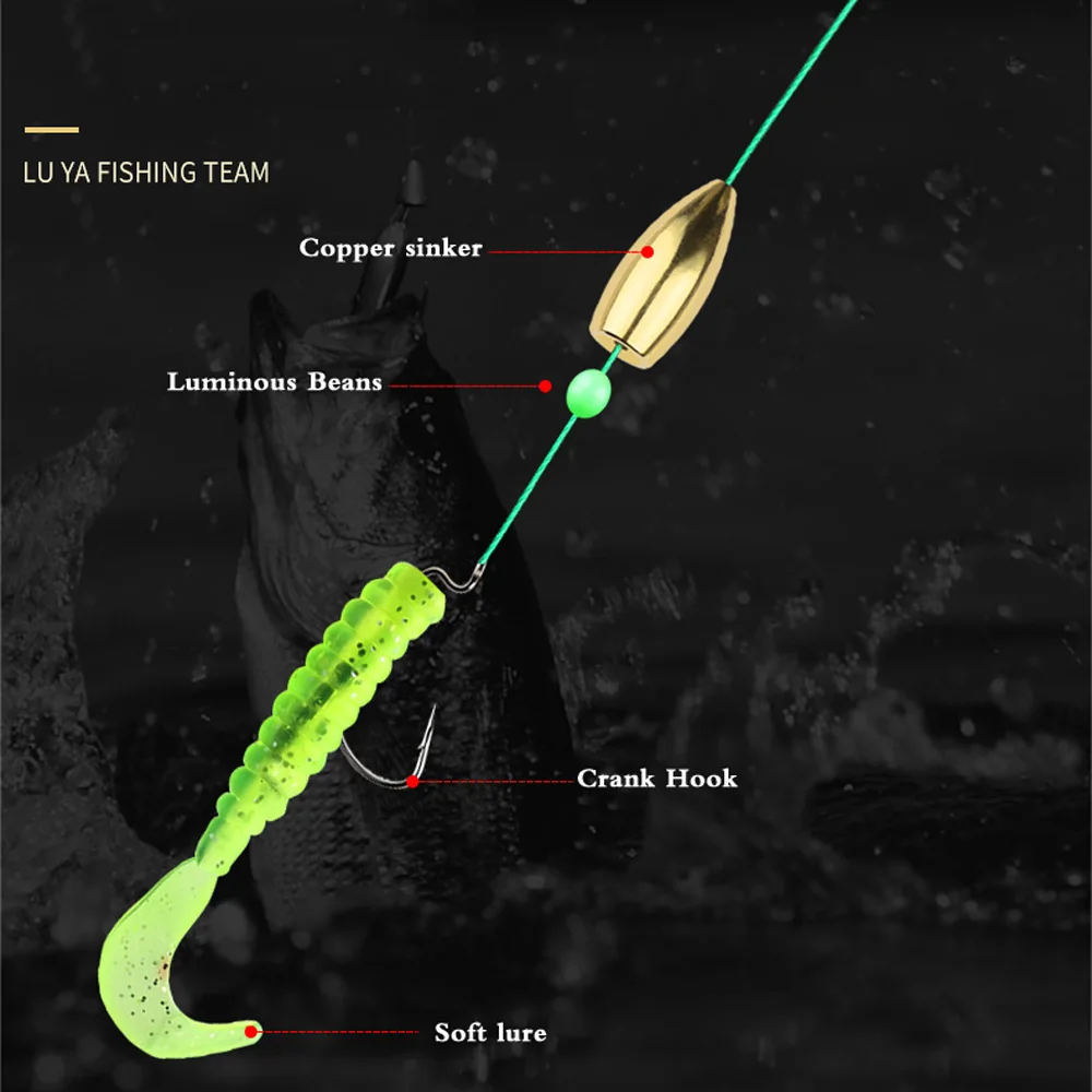 25pcs/set Fishing Bullet Weights Stainless Brass Slip Sinker For