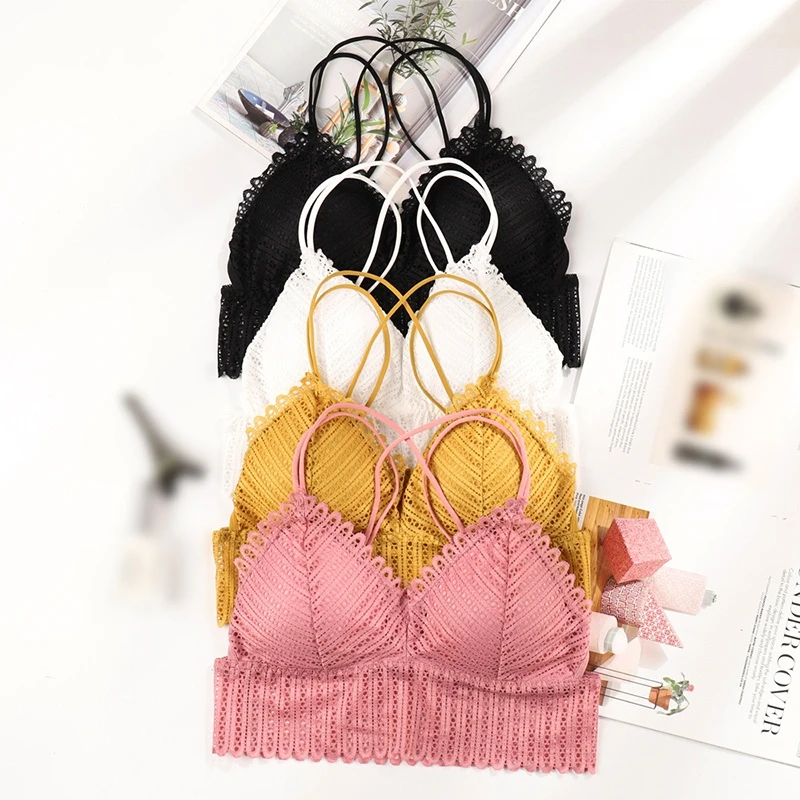 floral embroidered bralette