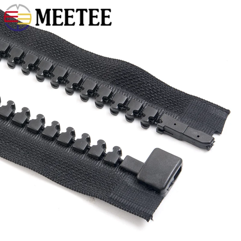 Meetee 20 # большие молнии из смолы черные двойные слайдеры открытые для пуховиков