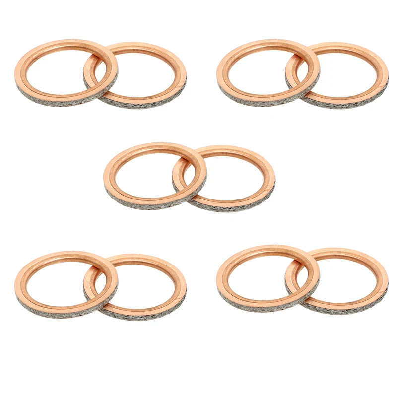 Copper Exhaust Muffler Head Pipe Gasket Seal for Yamaha Rhino 660 700