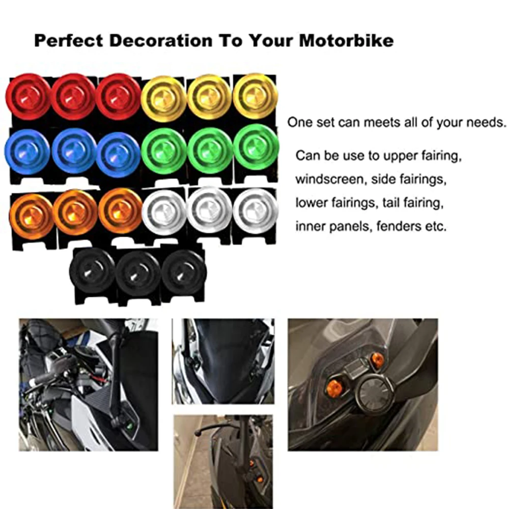 SUZUKI GSX-R GSXR 600 750 1000 K4 K5 K6 K7 K8 K9 195/PCS M8 M7 M6 M5 Motorcycle Full Fairing Bolt Kits Bodywork Screws Nut auto fasteners motorcycle screw caps motorcycle screws motorcycle fasteners