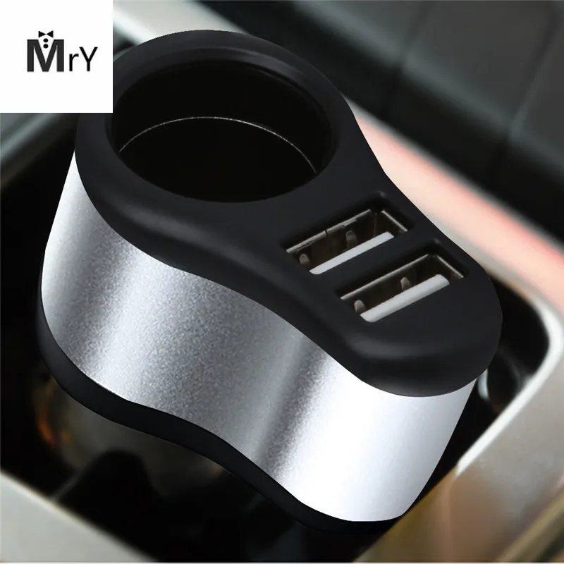 

DJSona 3 in 1 USB Auto car Charger LED Car 3.1A Dual USB cigarette lighter Socket Charger Power Adapter Outlet Power Hot Sale