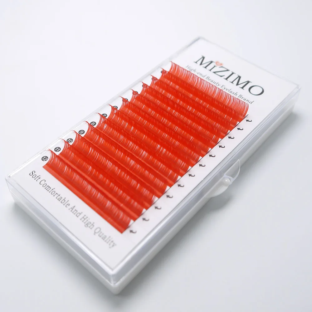Kostenloser versand farbe wimpern 0,07/0.1mm8-17 mmwhite blau gruln lila Rosa Rot naturliche Weiche persёnlichkeit Wimpern Verlän