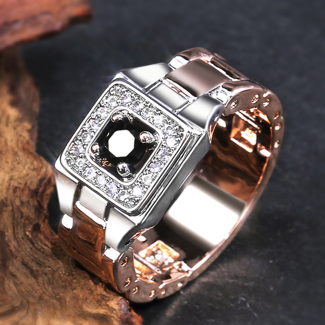 Creative Watch Shaped Ring With Joint Band Fashion Knockle Midi Rings Man Fashion Men Accessories Factory Wholesale