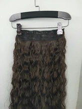 NICESY-extensiones de cabello sintético largo ondulado para mujer, pelo sintético de alta temperatura, color negro, 22 pulgadas, 5 Clips