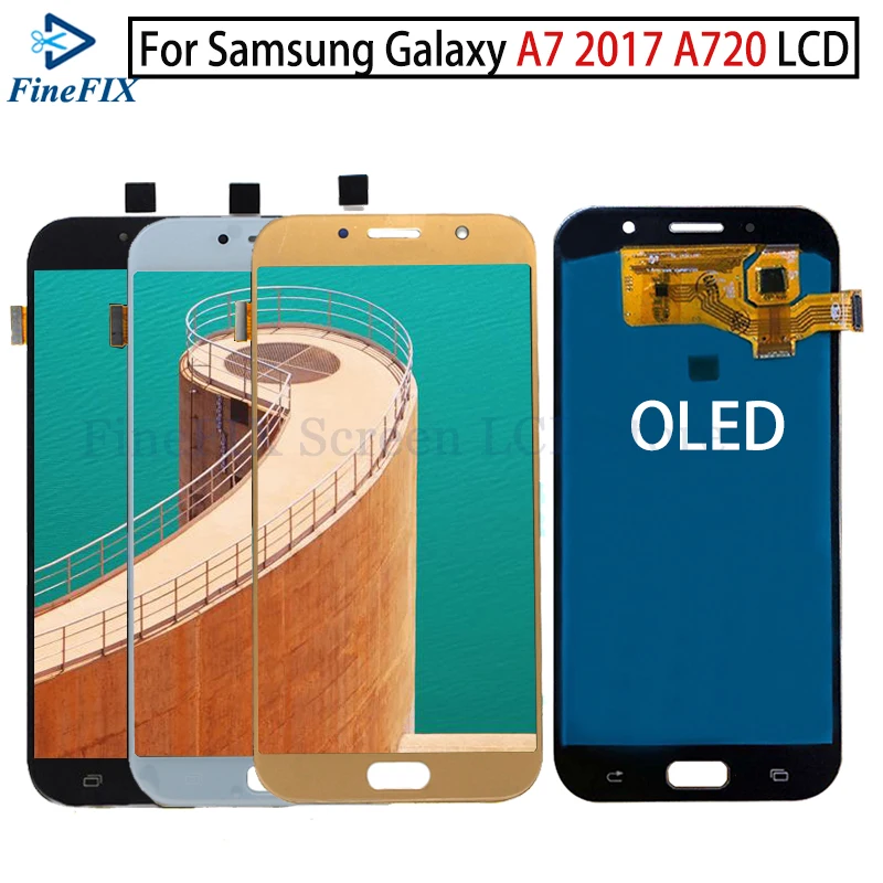 100% OLED LCD For Samsung Galaxy A7 