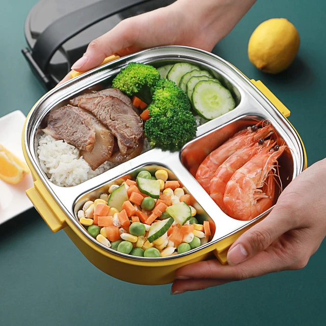 Stainless Steel Snack Containers  Stainless Steel Bento Box - Lunch Bento  Box - Aliexpress