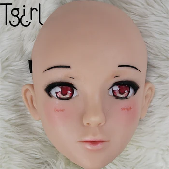 

Lifelike permanent Makeup female face Mask Crossdresser Silicone headgear Transgender cosplay