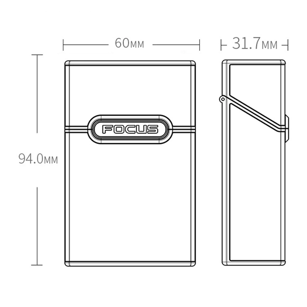 Portable Cigarette Case Box Waterproof Moisture Proof 20 Sticks Capacity Smoking Box Men's Smoke Holder Cigarette Accessories 6
