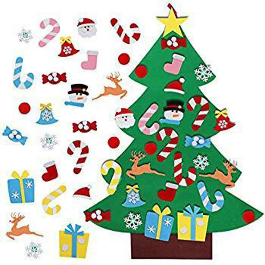 Рождественское украшение детская ручная работа Сделай Сам трехмерная фетровая ткань Рождественская елка висячая