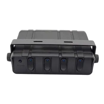 

Hot Panel Control Rocker 3 Pin Waterproof ABS Switch Box On Off 12V LED Backlit Overload Protection Universal 30Amp 4 Gang Boat