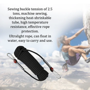 

Outdoor Survival Paracord Climbing Rope Rock Ice High Strength Safety Ropes For Rock Climbing Rescue Outward Bound Training