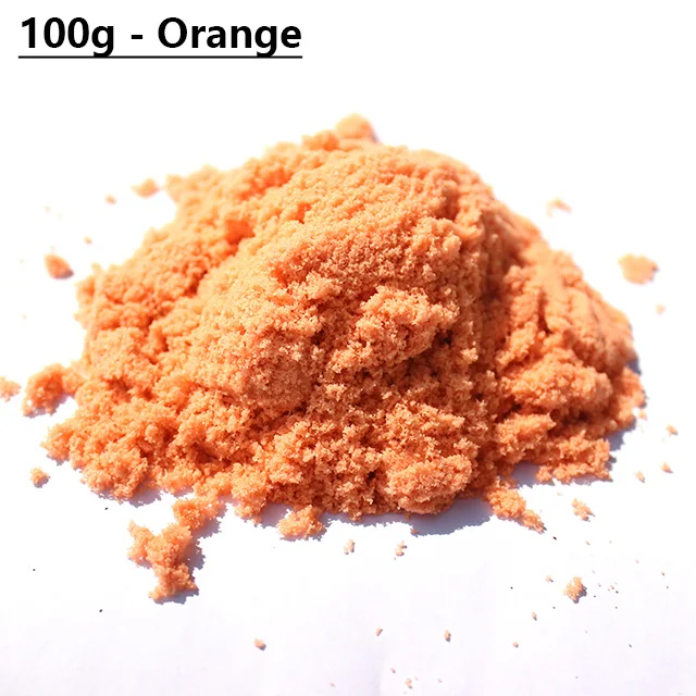 100g-Orange Sand 100 г/компл. песка клей для Slime глина Новинка пляжные игрушки модель песка глины динамический волшебные игрушки для песка для носки в подарок на Рождество для детей - Цвет: 100g-Orange Sand