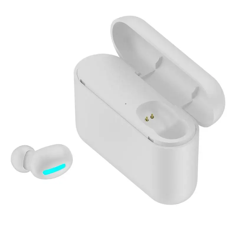 HBQ-Q32 наушники-вкладыши TWS с Беспроводной наушники Bluetooth спортивные наушники-вкладыши TWS с загрузочной чехол Портативный громкой связи Bluetooth гарнитура для Беспроводной гарнитура с микрофоном - Цвет: 1 Pcs White