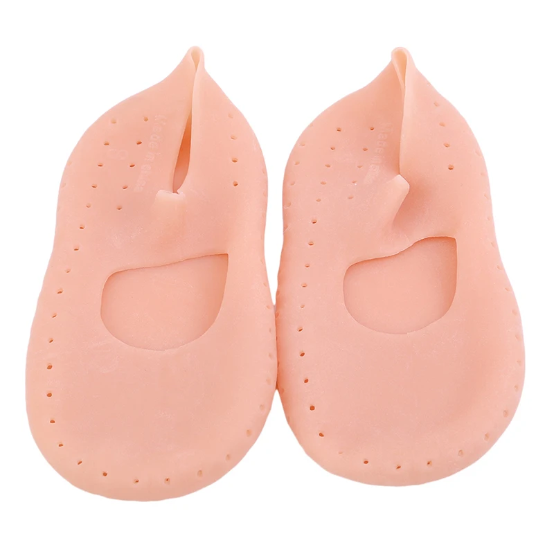 1 пара силиконовых увлажняющие носки анти-растрескивание сапоги дышащая Арка Поддержка спа Защита ног гелевый вкладыш стелька
