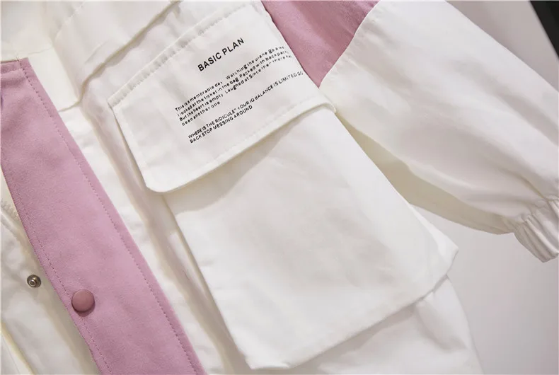 Куртка женская осенняя новая Корейская ins Harajuku уличная BF товары винтажная модная свободная с капюшоном с длинными рукавами Повседневная Женская куртка