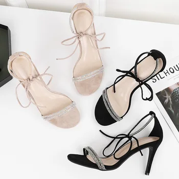 

Comfort Shoes For Women Two Weare Luxury Sandals Round Toe Summer Heels Comfort Block Fashion Stiletto Multicolored Female