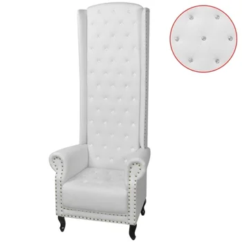 

[ES Warehouse] High-back armchair 77x65x181 cm white Single home sofa Free Shipping Spain Drop Shipping