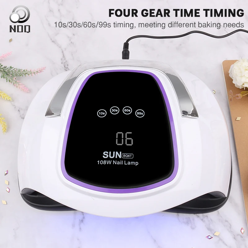 NOQ SUN BQ6T УФ лампа для ногтей Max72W светодиодный Сушилка для ногтей для маникюра 36 шариков ледяная лампа отверждения Гель-лак сушильные машины инструменты