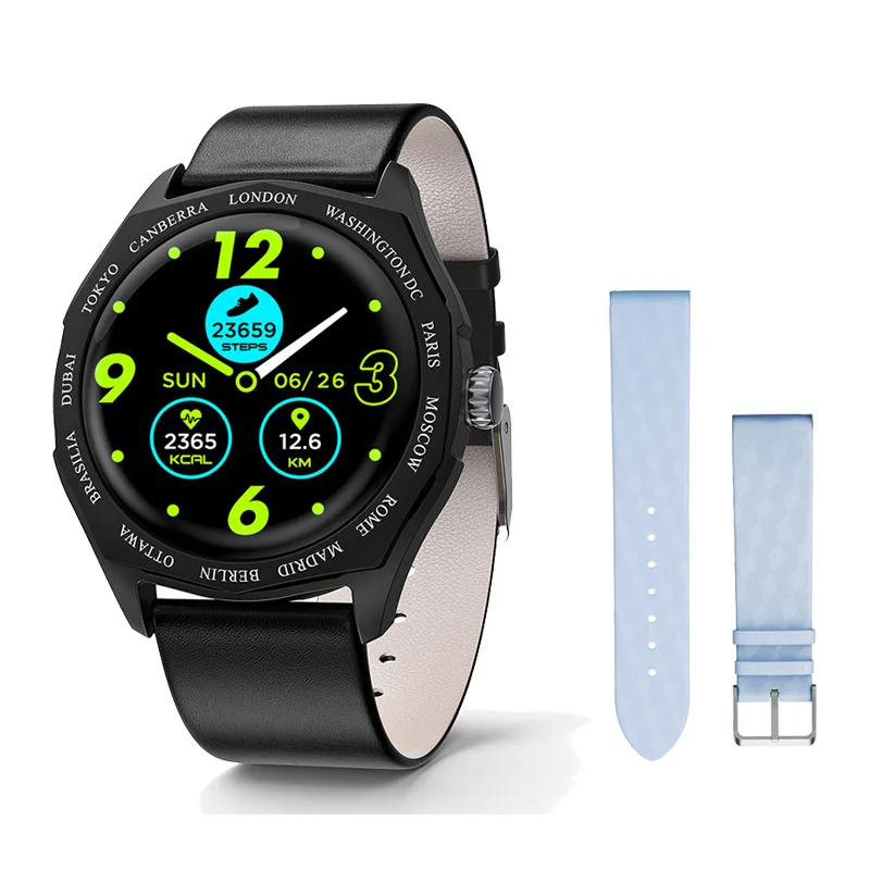 DIGOOR умный фитнес-браслет измерение кровяного давления relogio сердечного ритма Смарт-часы Полный умные часы с сенсорным экраном для женщин - Цвет: Black blue