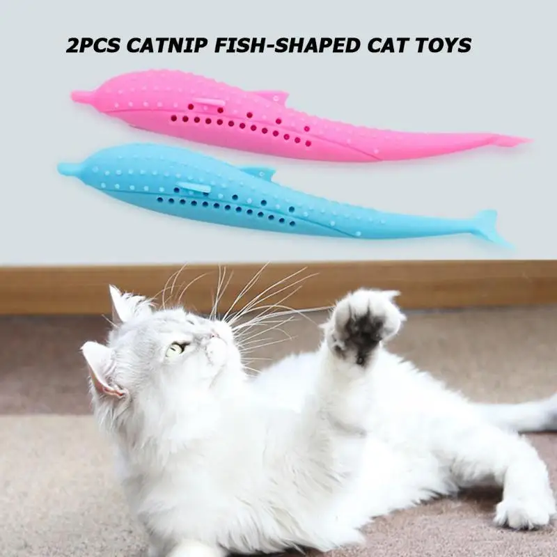 2 шт. Горячая игрушка Catnip SiliconeFull кошки мяты нетоксичные SafeFish форма молярная палка игрушка для кошек с кошачьим котом Экологичная Жевательная