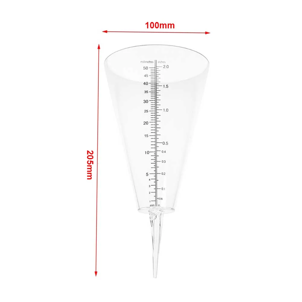 Домашний быстрый чтение Профессиональный с градуированной открытый прозрачный конический портативный датчик дождя измерительный инструмент сад Вода земля