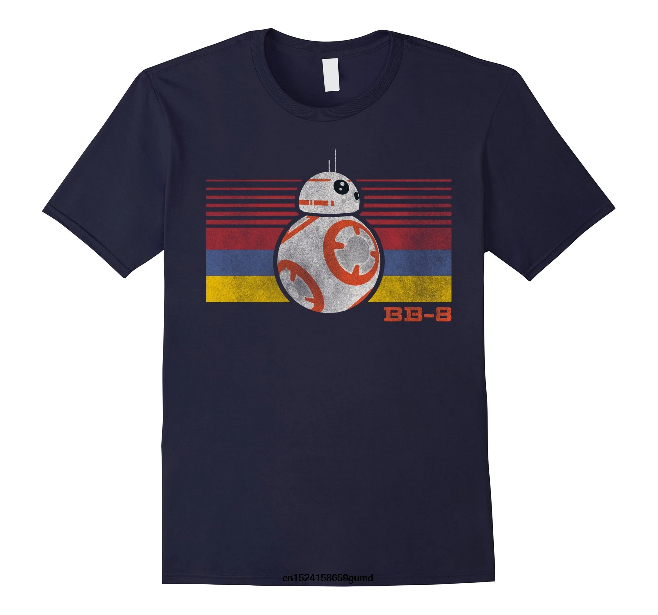 Забавная Мужская футболка женская футболка-новинка новинка BB-8 в ретро-полоску 7 |