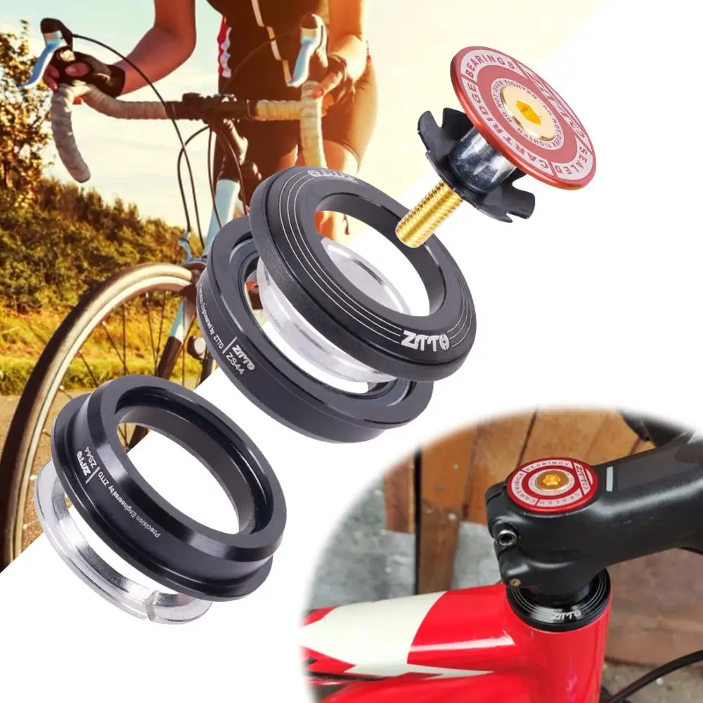 

Bicycle Headset 44mm CNC 1 1/8" 28.6mm Straight Tube Fork Internal ZS44 Semi-Integrated MTB Road Bike Headset Gift Cap