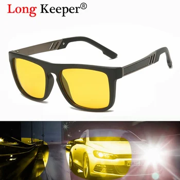 

LongKeeper TR90 Men Polarized Sunglasses Car Drivers Night Vision Goggles Male Driving at Night UV400 Driving Sun Glasses