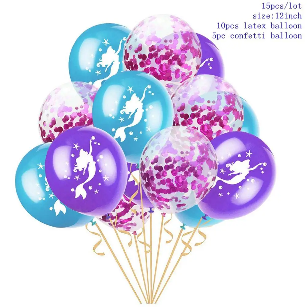 Taoup 1 шт. градиентные цвета радуги блестки маленький брелок для ключей «русалка» с днем рождения Русалка тема вечерние декор для кулоны для девочек DIY - Цвет: Mermaid Balloons 2