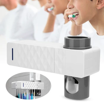 

Ultraviolet Toothbrush Cleaning Machine Toothbrush Rack Organizer US Plug 110-240V Teeth Brushes Cleansing Disinfection Device