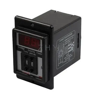

Black AC/DC 36V Power on Delay Timer Time Relay 1-99 Minute 8 Pins ASY-2D