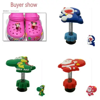 

1pc Classical Cartoon Figures Standing Spring shoe charms PVC shoe accessories shoe decoration for croc jibz Kids Party Gift