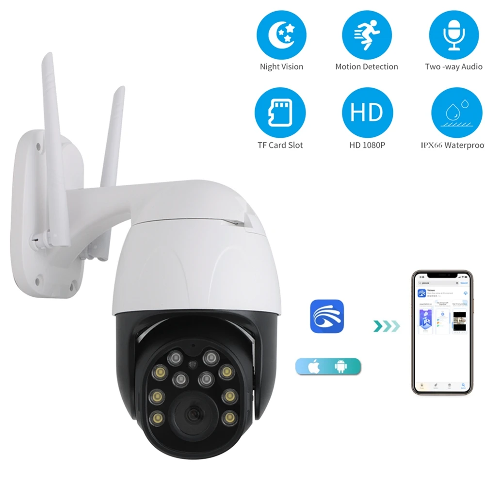 Yoosee AI 1080P Wi Fi IP камера внешняя PTZ беспроводная скоростная купольная