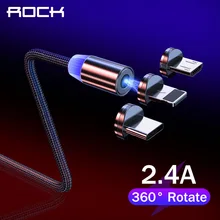 Рок-н-магнитный USB кабель для передачи данных для iPhone samsung Xiaomi кабель Магнит Micro usb Зарядное устройство провода телефонной зарядки шнур Тип USB C 3in1 кабель