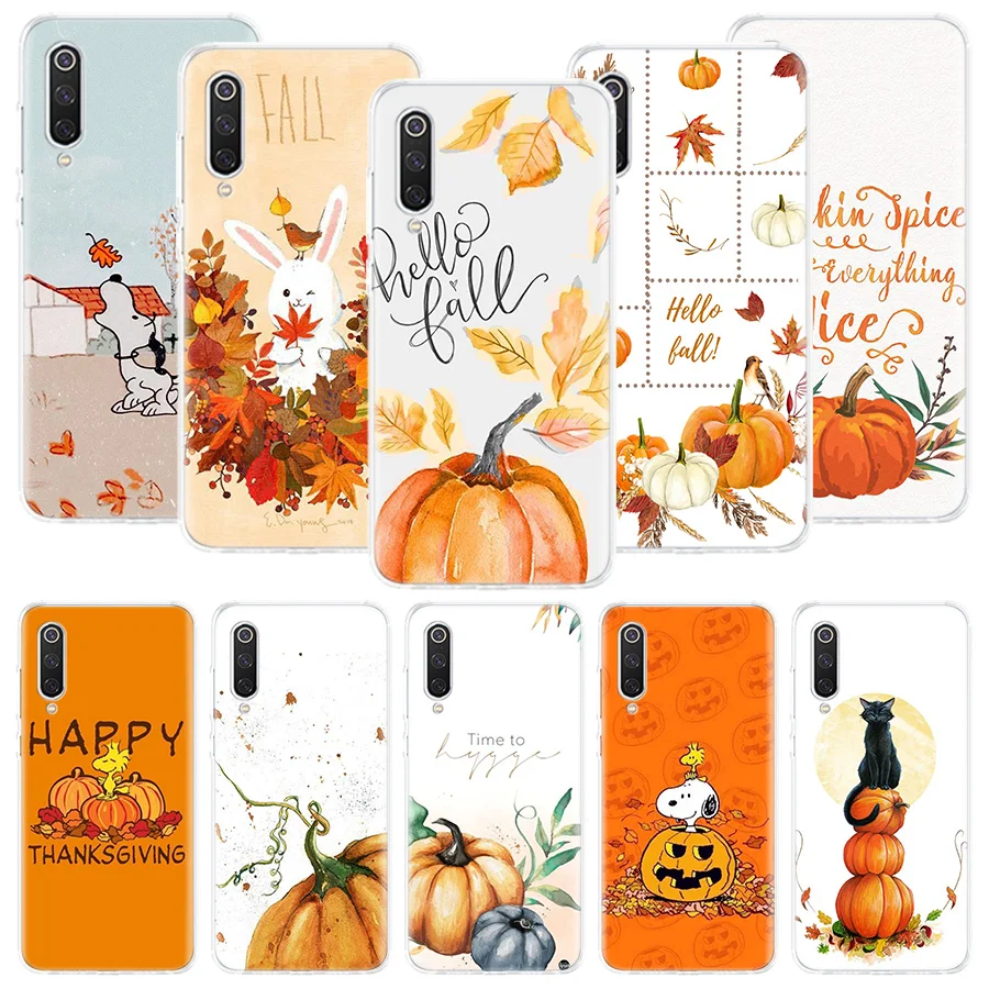 Pumpkin Happy Fall Autumn Phone Case For Xiaomi Redmi Note 10 9 8 Pro 9S 8 8T 7 6 5 6A 7A 8A 9A 9C 4X S2 K20 K30 Art Cover Coque