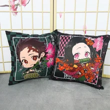 Pillowcase Cushion-Cover Anime Home-Kawai-Decor Kamado Nezuko Zipper Demon Slayer Ghost-Blade