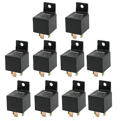 

10 Pcs Auto Car Vehicle Security 4 Pin SPST NC Power Relay DC 24V 40A