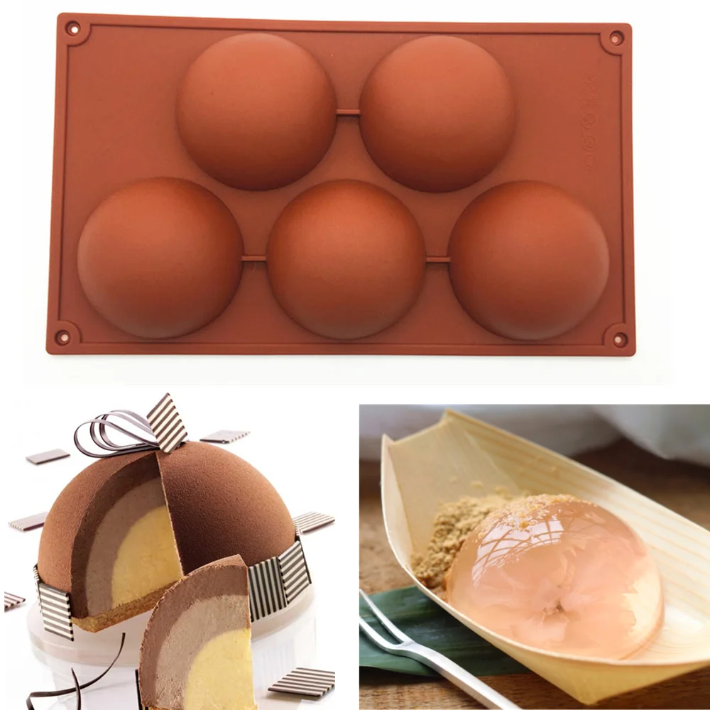 

Half Ball Sphere Chocolate Silicone Mold For Baking Candy Jelly Mousse Cookie Diy Dessert Pudding Tools New Arrive